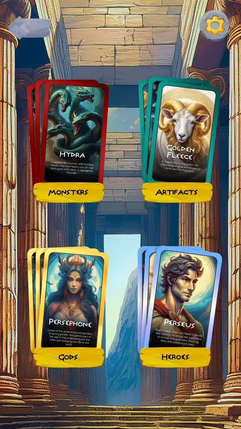 Mythic Trivia: Greek: baralhos de monstros, artefactos, deuses e heróis